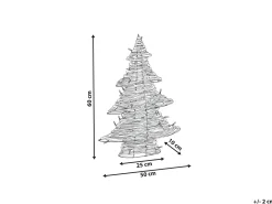Dekoracja świąteczna LED FURESO Choinka 60 cm Naturalny