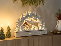 Dekoracja świąteczna LED GOKSJO 33 cm Jasnobrązowy