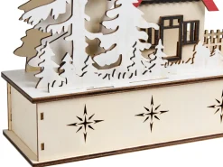 Dekoracja świąteczna LED GOKSJO 33 cm Jasnobrązowy