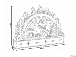 Dekoracja świąteczna LED GOKSJO 33 cm Jasnobrązowy