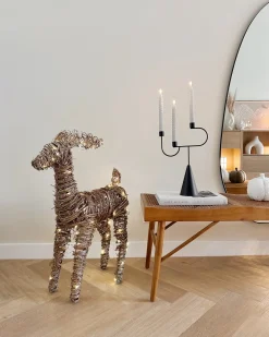 Dekoracja świąteczna LED GRINDAVIK Renifer 97 cm Naturalny