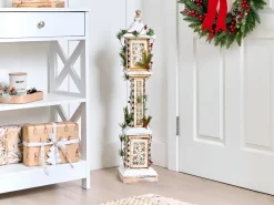 Dekoracja świąteczna LED LENTIRA Latarnia 80 cm Jasnobrązowy