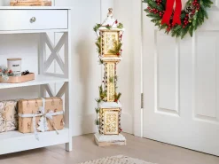 Dekoracja świąteczna LED LENTIRA Latarnia 80 cm Jasnobrązowy