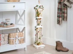 Dekoracja świąteczna LED LIESVESI Latarnia 80 cm Jasnobrązowy