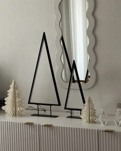 Dekoracja świąteczna LED LOPPI Choinka 47/69 cm Czarny