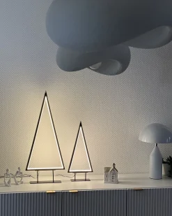Dekoracja świąteczna LED LOPPI Choinka 47/69 cm Czarny