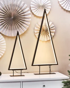 Dekoracja świąteczna LED LOPPI Choinka 47/69 cm Czarny