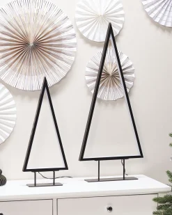 Dekoracja świąteczna LED LOPPI Choinka 47/69 cm Czarny