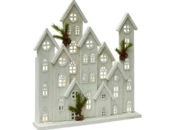 Dekoracja świąteczna LED MAAVESI Domek 53 cm Biały