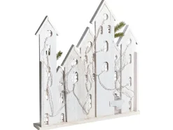Dekoracja świąteczna LED MAAVESI Domek 53 cm Biały