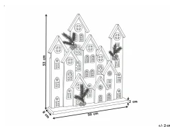 Dekoracja świąteczna LED MAAVESI Domek 53 cm Biały