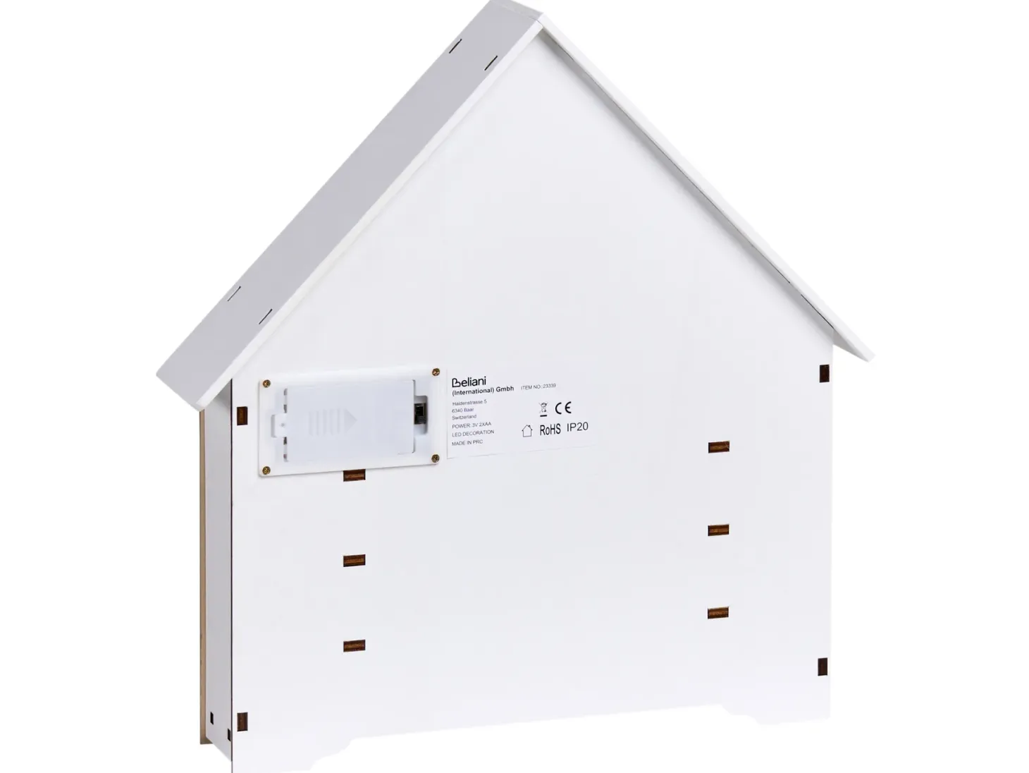 Dekoracja świąteczna LED MJOSA Kalendarz adwentowy 33 cm Biały