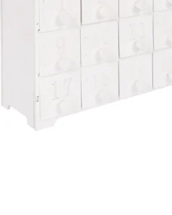 Dekoracja świąteczna LED MUONIO Kalendarz adwentowy 24 cm Biały