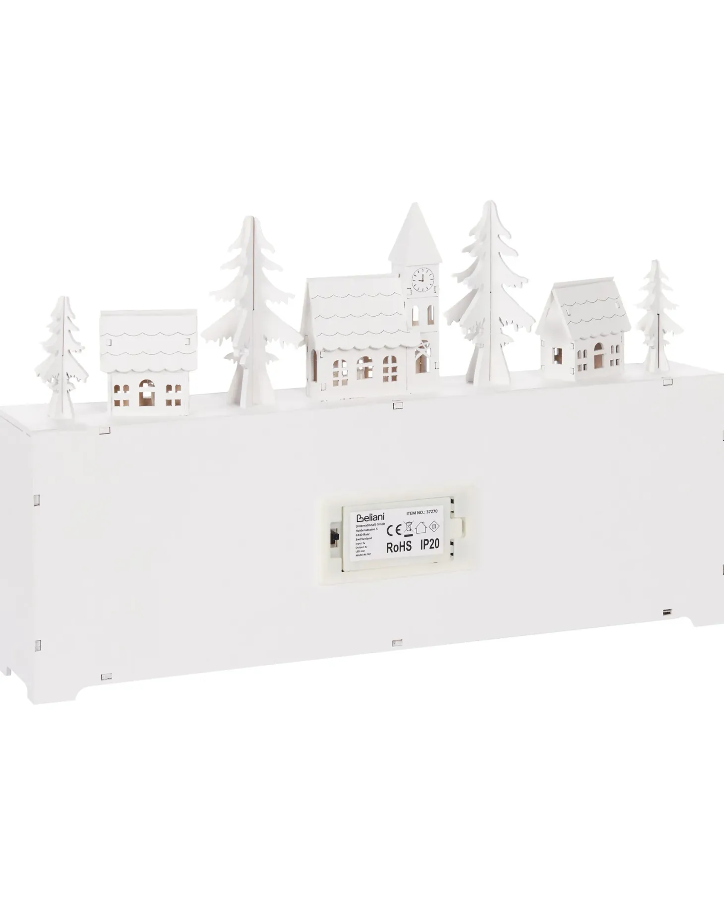 Dekoracja świąteczna LED MUONIO Kalendarz adwentowy 24 cm Biały