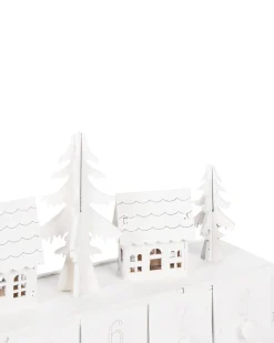 Dekoracja świąteczna LED MUONIO Kalendarz adwentowy 24 cm Biały