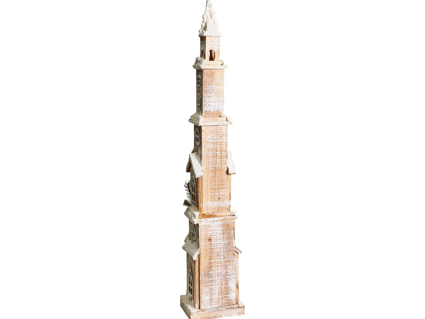 Dekoracja świąteczna LED NASIJARVI Domek 85 cm Jasnobrązowy