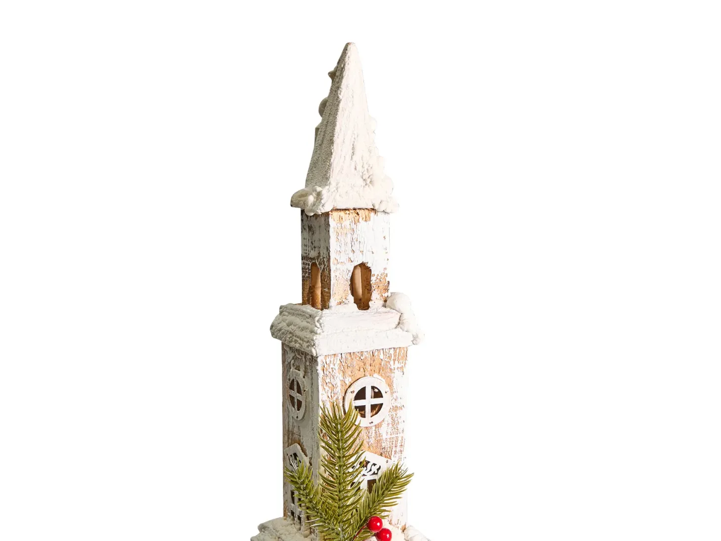 Dekoracja świąteczna LED NASIJARVI Domek 85 cm Jasnobrązowy