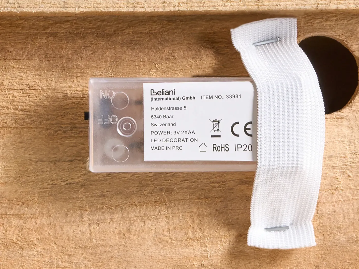 Dekoracja świąteczna LED NASIJARVI Domek 85 cm Jasnobrązowy