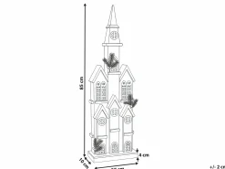 Dekoracja świąteczna LED NILAKA Domek 85 cm Jasnobrązowy
