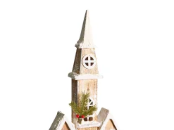 Dekoracja świąteczna LED NILAKA Domek 85 cm Jasnobrązowy