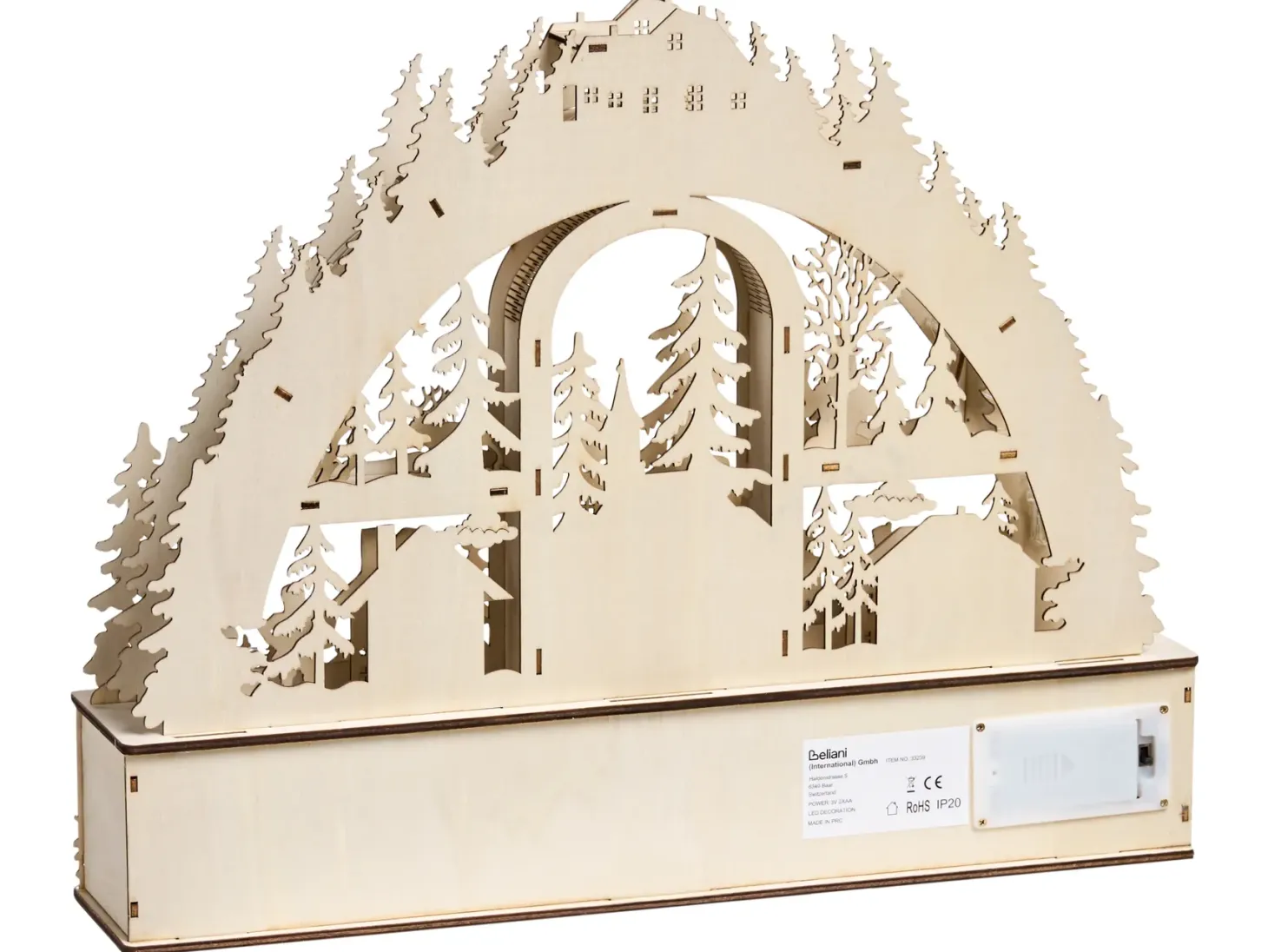 Dekoracja świąteczna LED NORSJO 36 cm Jasnobrązowy