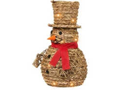 Dekoracja świąteczna LED OLAFSVIK Bałwan 52 cm Naturalny