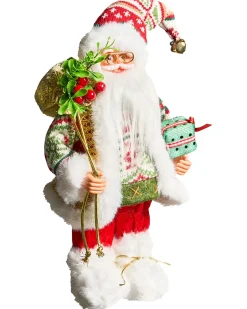 Dekoracja świąteczna MOSVATN Mikołaj 37 cm Czerwony/ zielony
