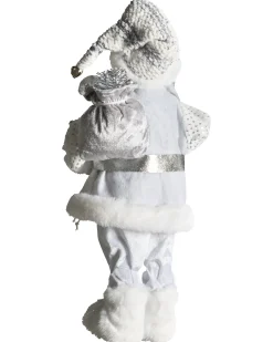 Dekoracja świąteczna NELAUG Mikołaj 48 cm Srebrny