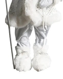 Dekoracja świąteczna NELAUG Mikołaj 48 cm Srebrny