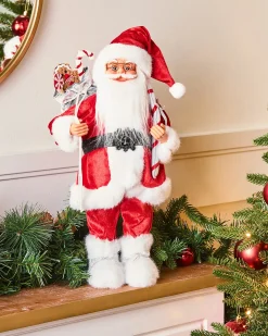 Dekoracja świąteczna ORMSAVATNET Mikołaj 45 cm Czerwony