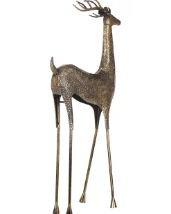 Dekoracja świąteczna podłogowa PELLO Renifer 126 cm Złoty