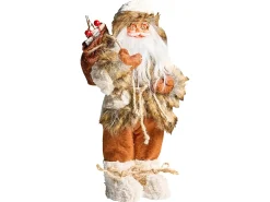 Dekoracja świąteczna SVARTEVATNET Mikołaj 37 cm Brązowy/ biały