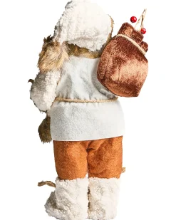 Dekoracja świąteczna SVARTEVATNET Mikołaj 37 cm Brązowy/ biały