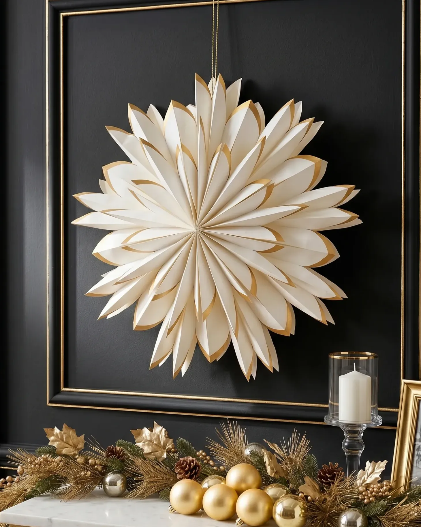 Dekoracja świąteczna SVEDAN Gwiazda 60 cm Złamana biel