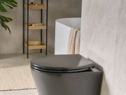 Deska sedesowa PAPURI Wolnoopadająca Duroplast Czarny