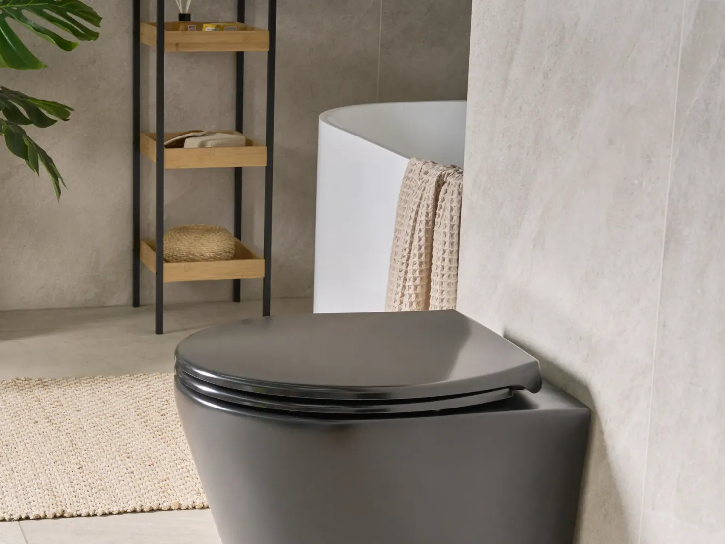 Deska sedesowa PAPURI Wolnoopadająca Duroplast Czarny