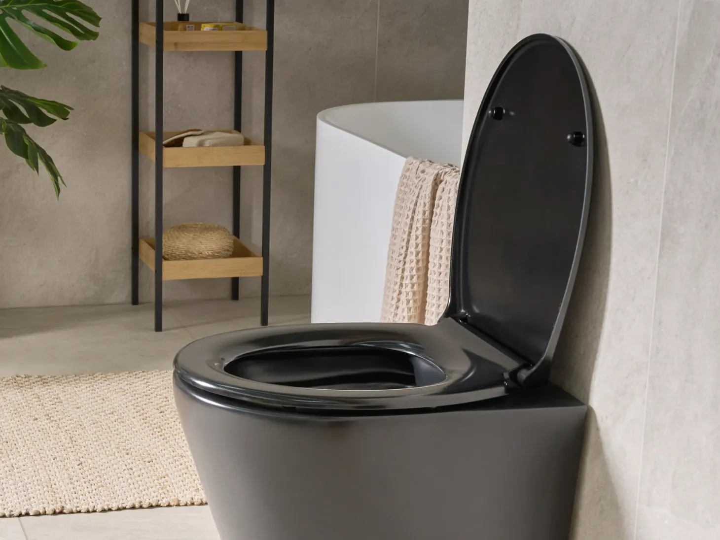 Deska sedesowa PAPURI Wolnoopadająca Duroplast Czarny