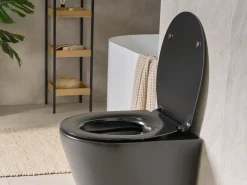 Deska sedesowa PUTUMAYO Smukła Wolnoopadająca Duroplast Czarny