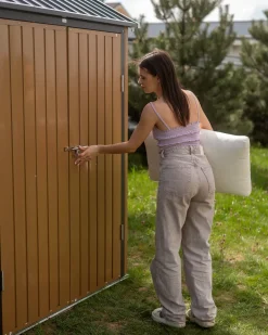 Domek narzędziowy NOCCIANO 313 cm 220 cm Brązowy