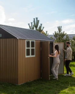 Domek narzędziowy NOCCIANO 313 cm 220 cm Brązowy