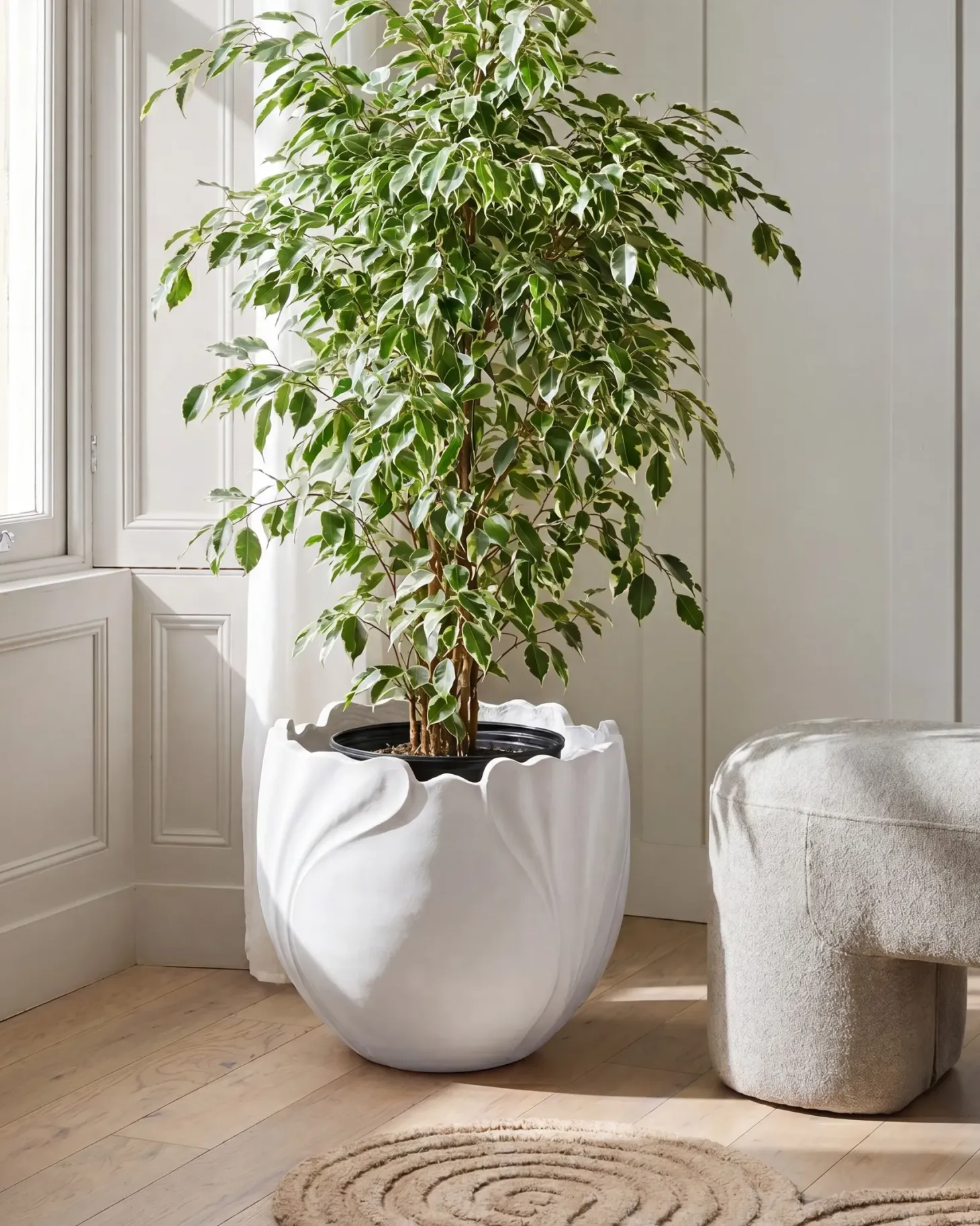 Donica ARPONE 44 cm Złamana biel