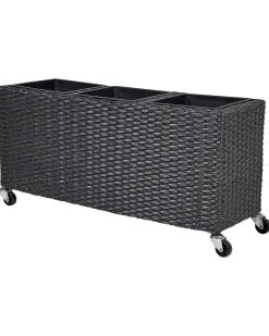 Donica BELLIS 82 cm Czarny Technorattan