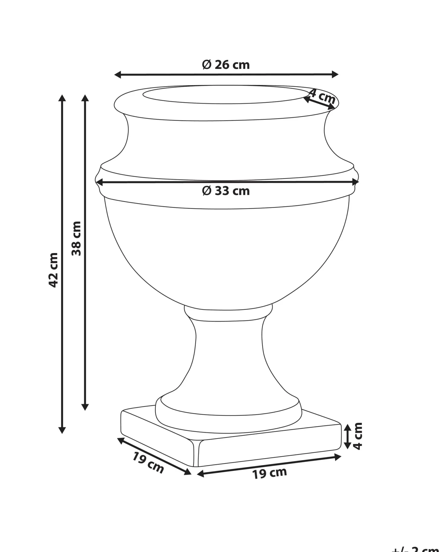 Donica DESKATI 33 cm Beżowy