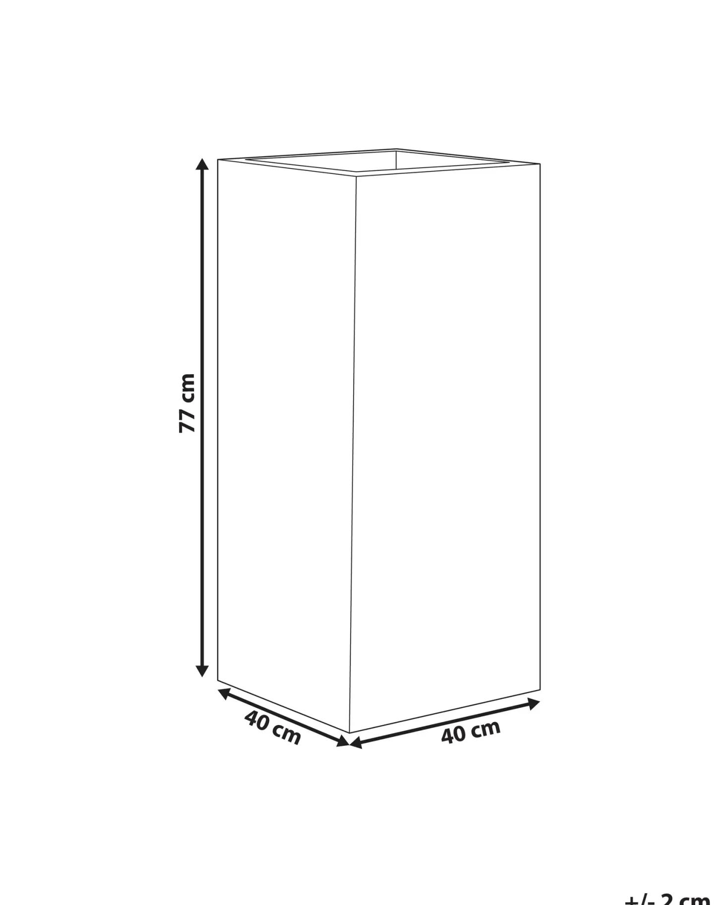 Donica DION 40 cm Jasnoszary