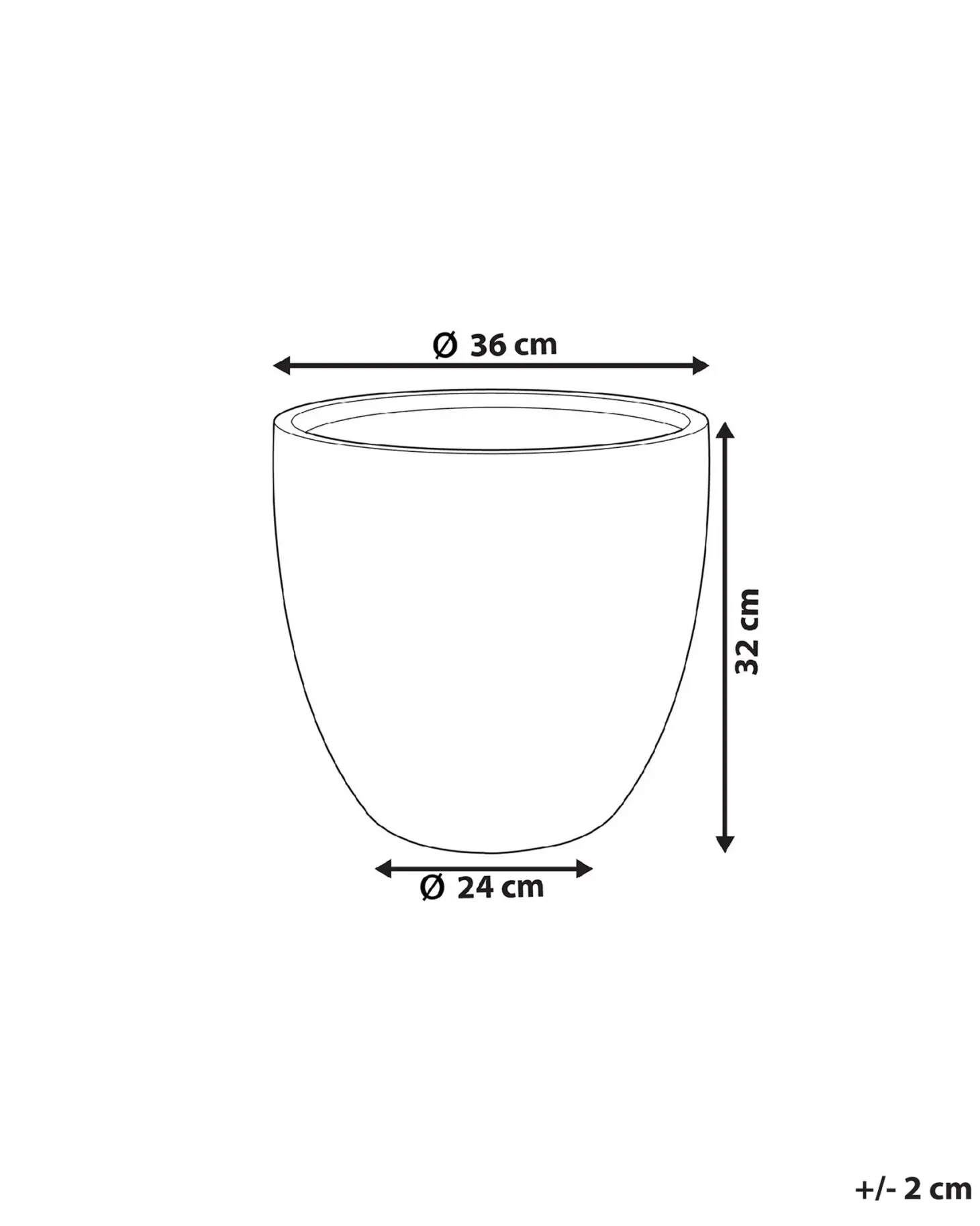 Donica KANNIA 36 cm Złamana biel