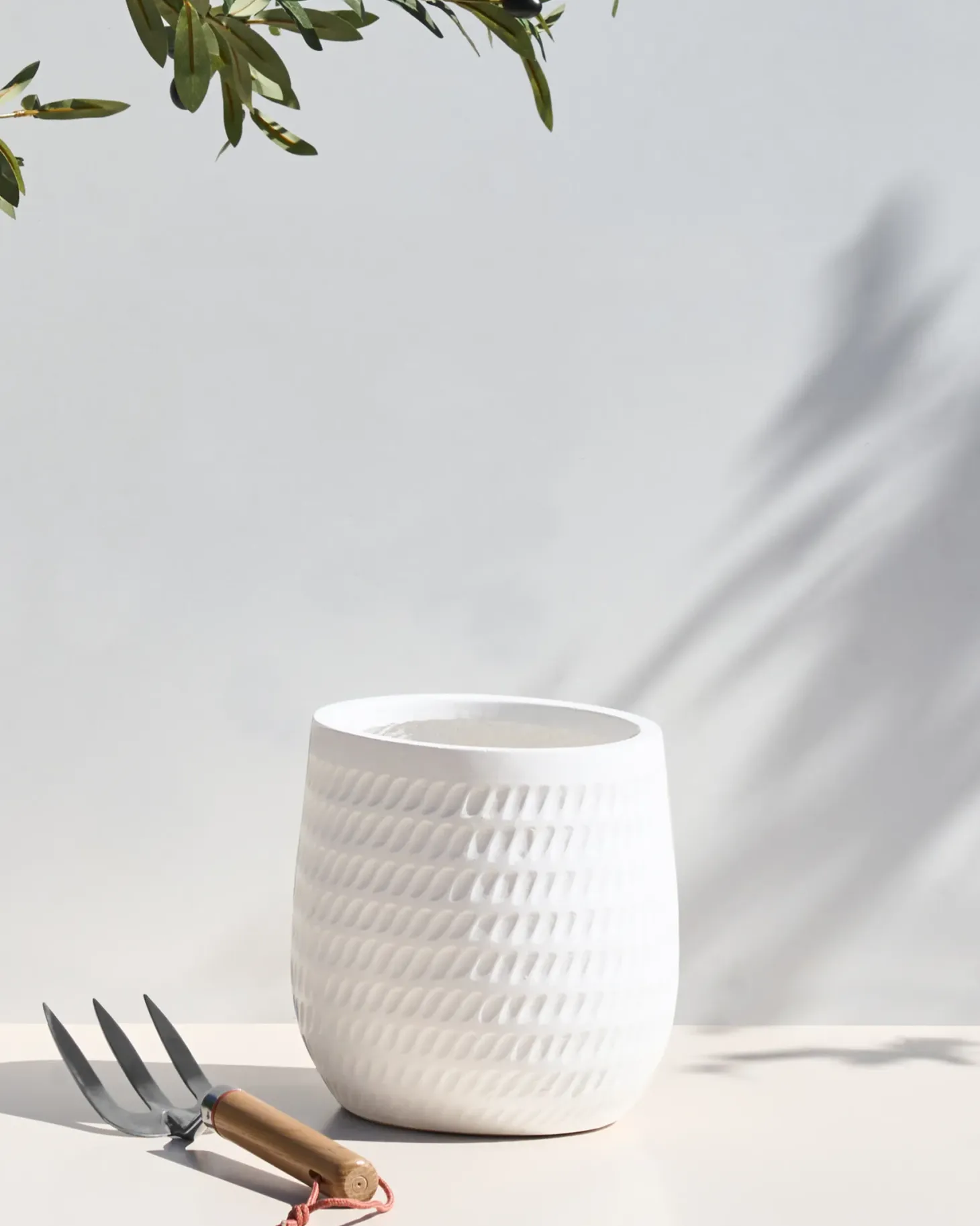 Donica LIVADIA 20 cm Złamana biel