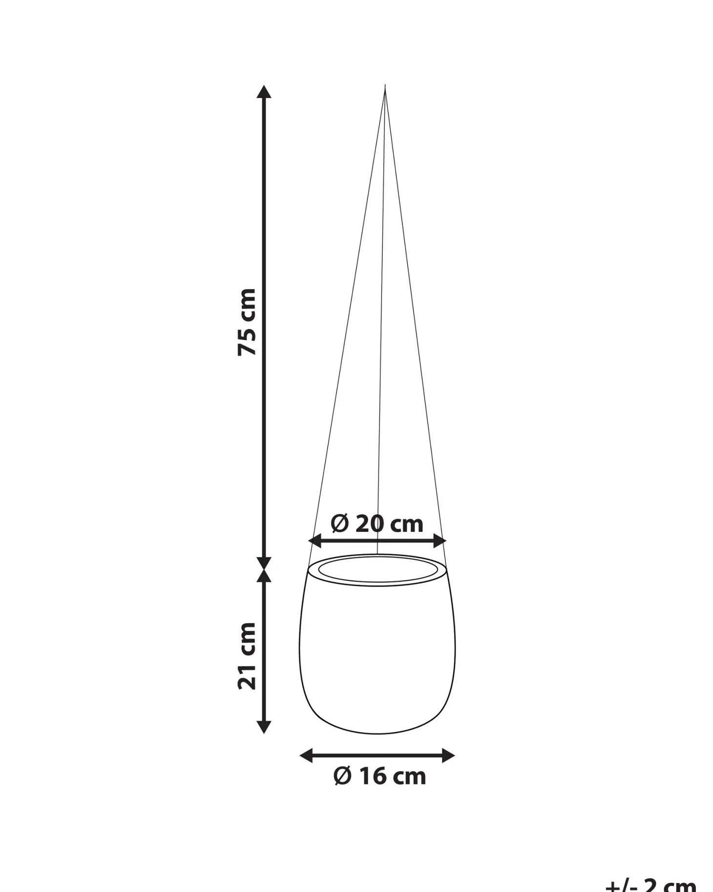 Donica LIVADIA 20 cm Złamana biel