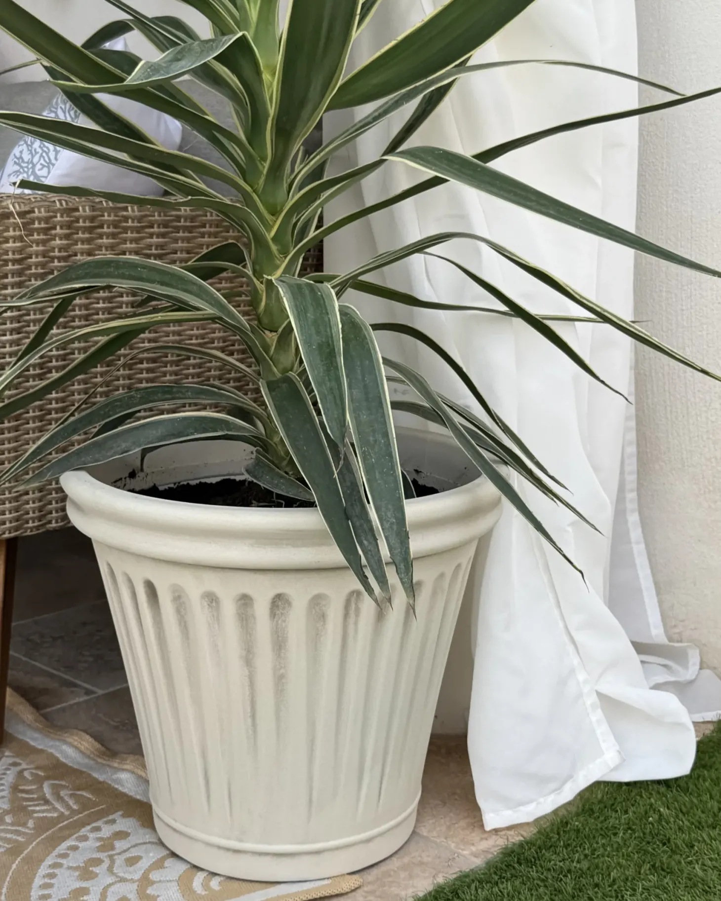Donica MAIZE 43 cm Jasnobeżowy