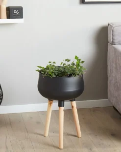 Donica na nóżkach AGROS 30 cm Czarny Metal