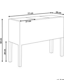 Donica na nóżkach CARAGANA 77 cm Ciemnobrązowy Technorattan